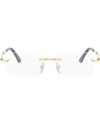 Cartier - 'Santos De Rectangular Titanium Glasses - Lyst