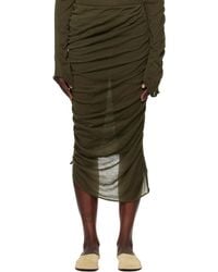 Issey Miyake - Ambiguous Wool Midi Skirt - Lyst