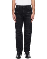 Balmain - Vintage Denim Biker Jeans - Lyst