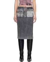 DIESEL - M-Meryn Midi Skirt - Lyst
