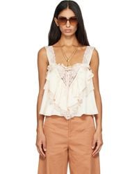Chloé - Off- Sleeveless Ruffle Top - Lyst