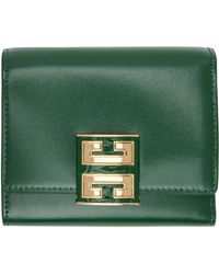 Givenchy - Portefeuille vert à ferrure à logo 4g - Lyst