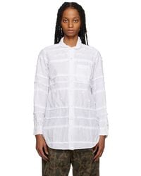 Engineered Garments - White Embroidered Shirt - Lyst