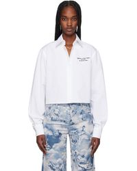 Off-White c/o Virgil Abloh - ホワイト ポプリン ボクシー 長袖シャツ - Lyst