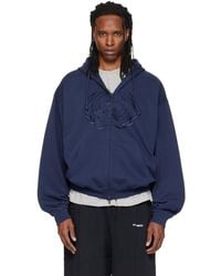 Vetements - Embroidered Zip Up Hoodie - Lyst
