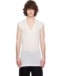 Rick Owens - Off- Temple Deep V Sl T-Shirt - Lyst