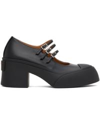 Marni - Chaussures à talon bottier de style charles ix pablo noires à trois boucles - Lyst