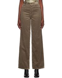 Dries Van Noten - Taupe Button-fly Trousers - Lyst