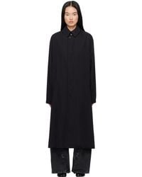 Maison Margiela - ブラック ピーチ加工 トレンチコート - Lyst