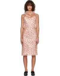Jil Sander - Floral Lined Midi Dress - Lyst