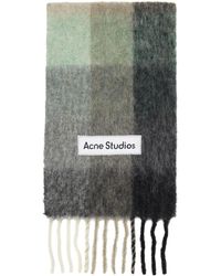 Acne Studios - Écharpe vert et gris à carreaux - Lyst