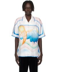 CASABLANCA - Chemise À Manches Courtes Multicolore En Soie - Lyst