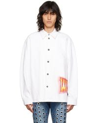 we11done - Printed Denim Jacket - Lyst