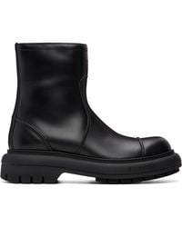 Givenchy - Cargo' Biker Leather Boots - Lyst