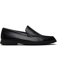 BOSS - Emed-Logo Leather Loafers - Lyst