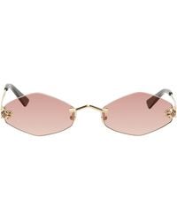 Cartier - 'Panthère De Geometric Rimless Sunglasses - Lyst