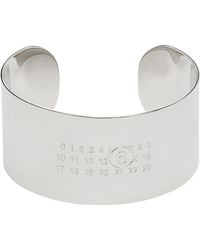 MM6 by Maison Margiela - Logo Cuff Bracelet - Lyst