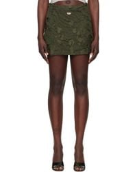 DIESEL - Khaki O-Ressy Miniskirt - Lyst