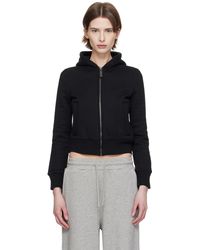 Fax Copy Express - Tight Cropped Fleece-Lined Hoodie - Lyst