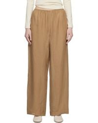 Baserange - Tan Fine Linen Stoa Lounge Pants - Lyst