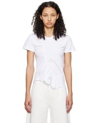 Marques'Almeida - T-shirt blanc à fronces - Lyst
