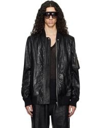Rick Owens - Temple Classic Flight Leather Jacket - Lyst