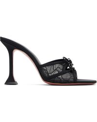 AMINA MUADDI - Eleonora Lace Slipper 95 Heeled Sandals - Lyst