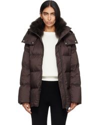 Yves Salomon - Waterproof Technical Lambswool Trim A-Line Down Jacket - Lyst