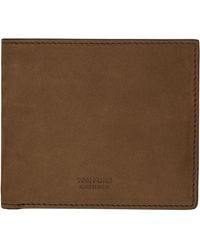 Tom Ford - Tan Natural Nubuck 'T Line' Classic Bifold Wallet - Lyst