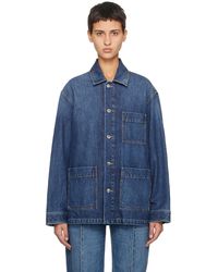 Bottega Veneta - Indigo Wash Denim Overshirt - Lyst
