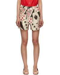 Bode - Off- Ace Of Spades Shorts - Lyst