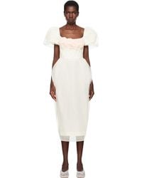 Simone Rocha White & Sculpted Maxi Dress in Black | Lyst Simone Rocha White & Sculpted Maxi Dress in Black | Lyst