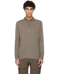 Veilance - Taupe Frame Ls Polo - Lyst