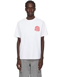KENZO - T-shirt blanc cassé - drawn varsity - Lyst