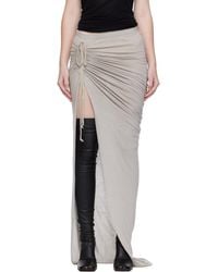 Rick Owens - オフホワイト Concordians Edfu マキシスカート - Lyst