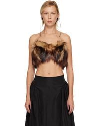 Simone Rocha - Faux Fur Bandeau Top - Lyst