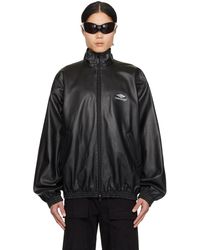 Veste en laine polaire a logo brode Balenciaga pour homme en coloris Noir Lyst