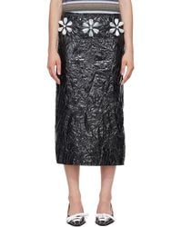 Marni - Daisy Details Crinkled Midi Skirt - Lyst