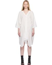 Y's Yohji Yamamoto - Cotton Lawn Arranged Sleeve Midi Dress - Lyst