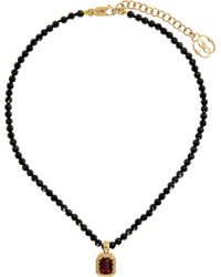 Bally - Black Beaded Necklace - Lyst