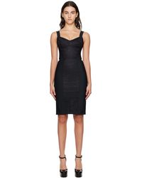 Dolce & Gabbana - Dolce&gabbana Black Corset-style Midi Dress - Lyst