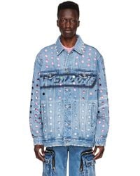 we11done - Logo Denim Jacket - Lyst