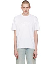 Giorgio Armani - ホワイト ロゴ刺繍 Tシャツ - Lyst