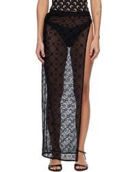 Marine Serre - Moonogram Meshflock Cover-Up Skirt - Lyst