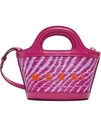 Marni - Wavy Raffia-Effect Tropicalia Micro Tote - Lyst
