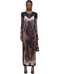 Marine Serre - Ssense Exclusive Wet Nuisette Printed Jersey Ls Maxi Dress - Lyst