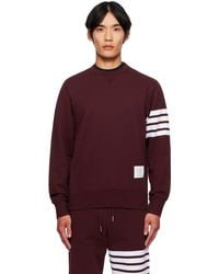 Thom Browne - Burgundy Classic Loopback 4-Bar Sweatshirt - Lyst