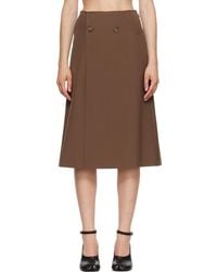 MM6 by Maison Margiela - Double Breasted Midi Skirt - Lyst