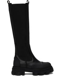 Ganni - Stitched High Chelsea Boot - Lyst