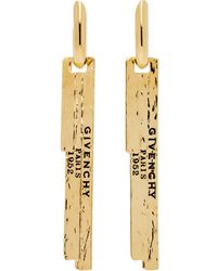 Givenchy - Boucles D'Oreilles À Logo Gravé - Lyst